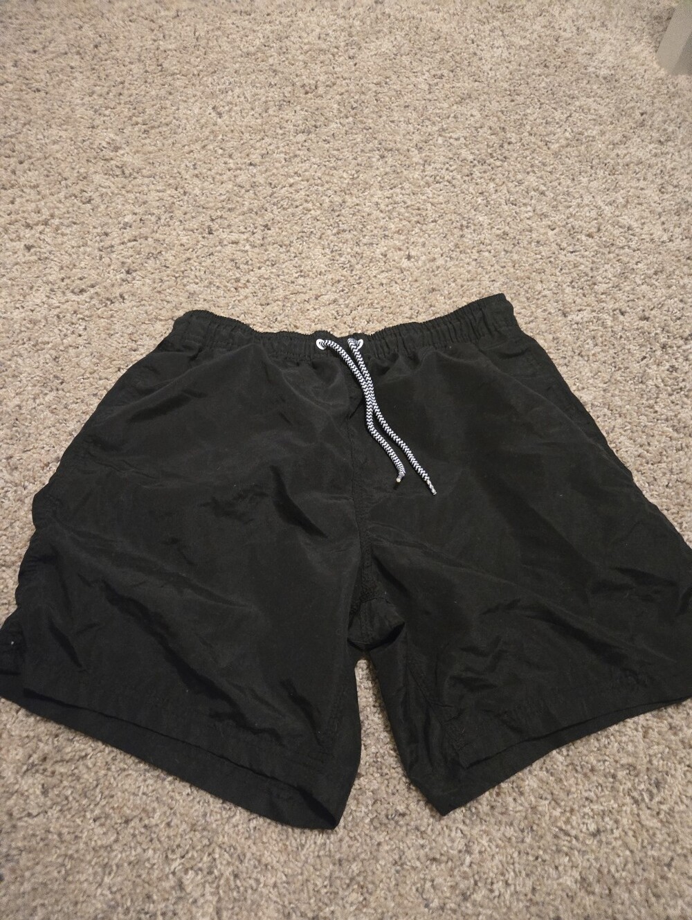 Men's Black Drawstring Active Shorts